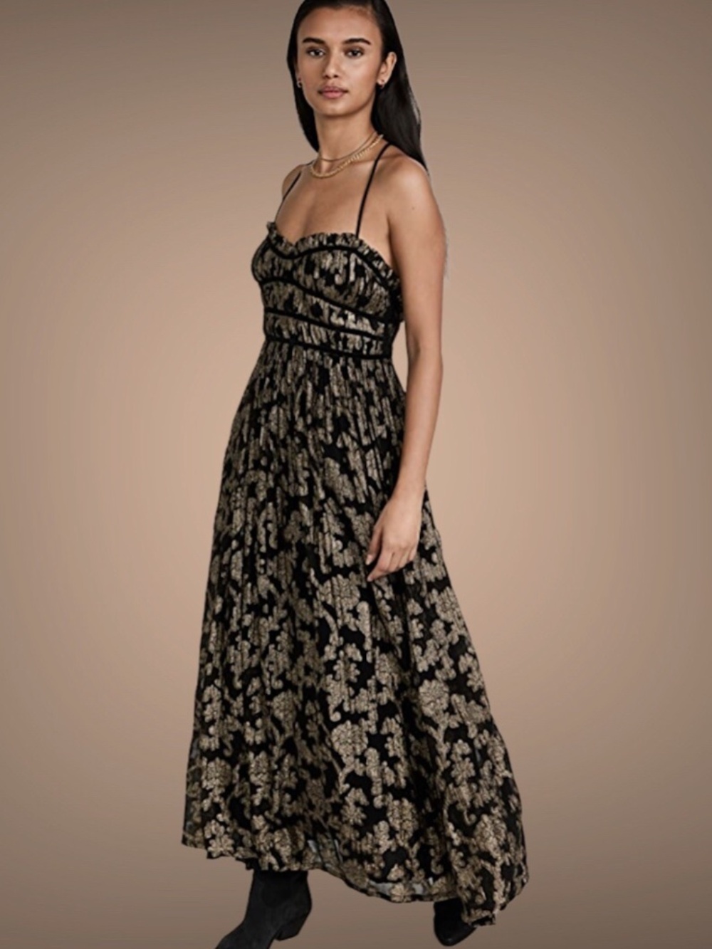 Free People Charlie Bustier Dress Small S Black Combo New